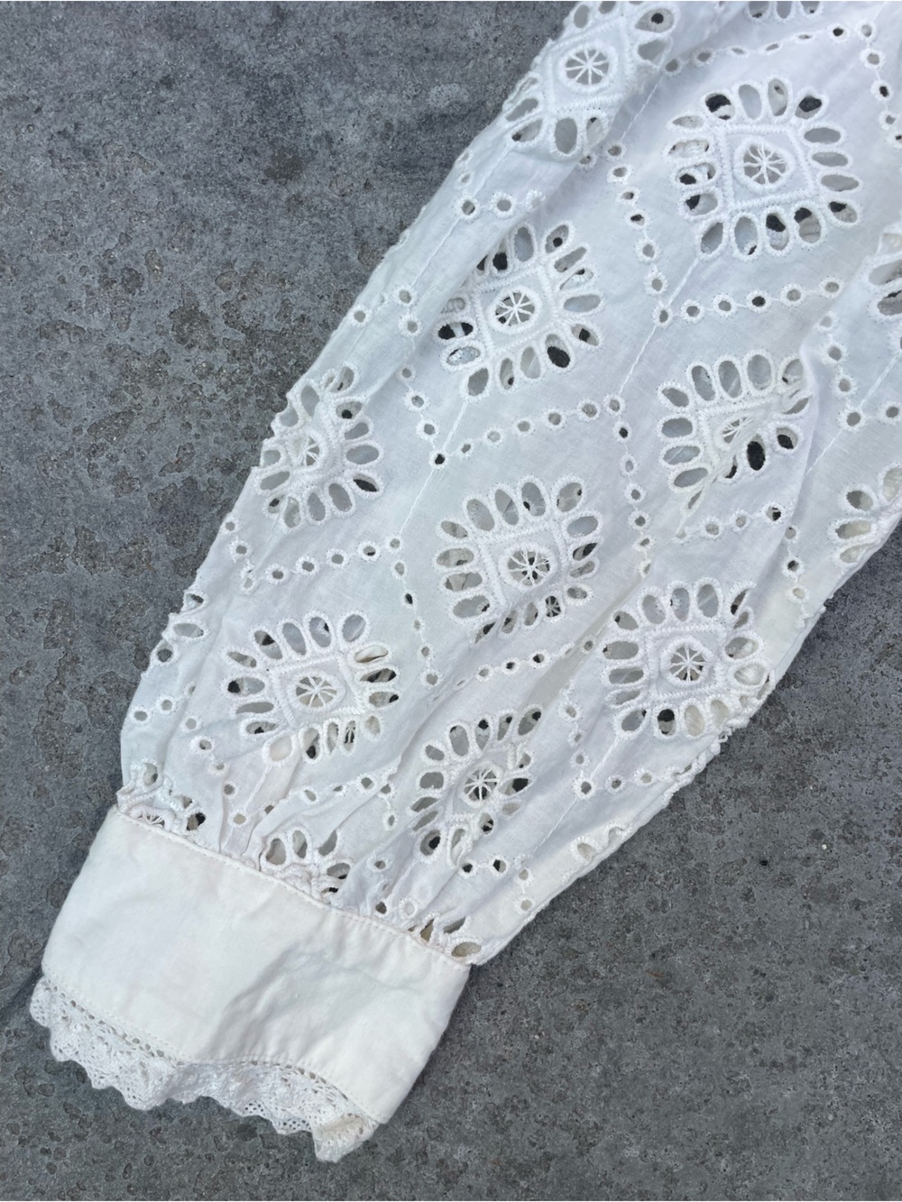 OUI Eyelet Embroidered Cotton Tunic Dress | White cream - Picture 5 of 10